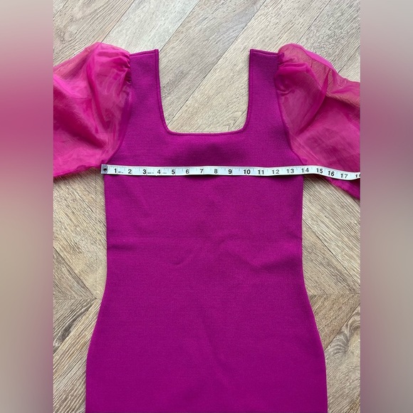 NEW HOUSE OF HARLOW - Bodycon Dress with Sheer Sleeves - Picture 8 of 16